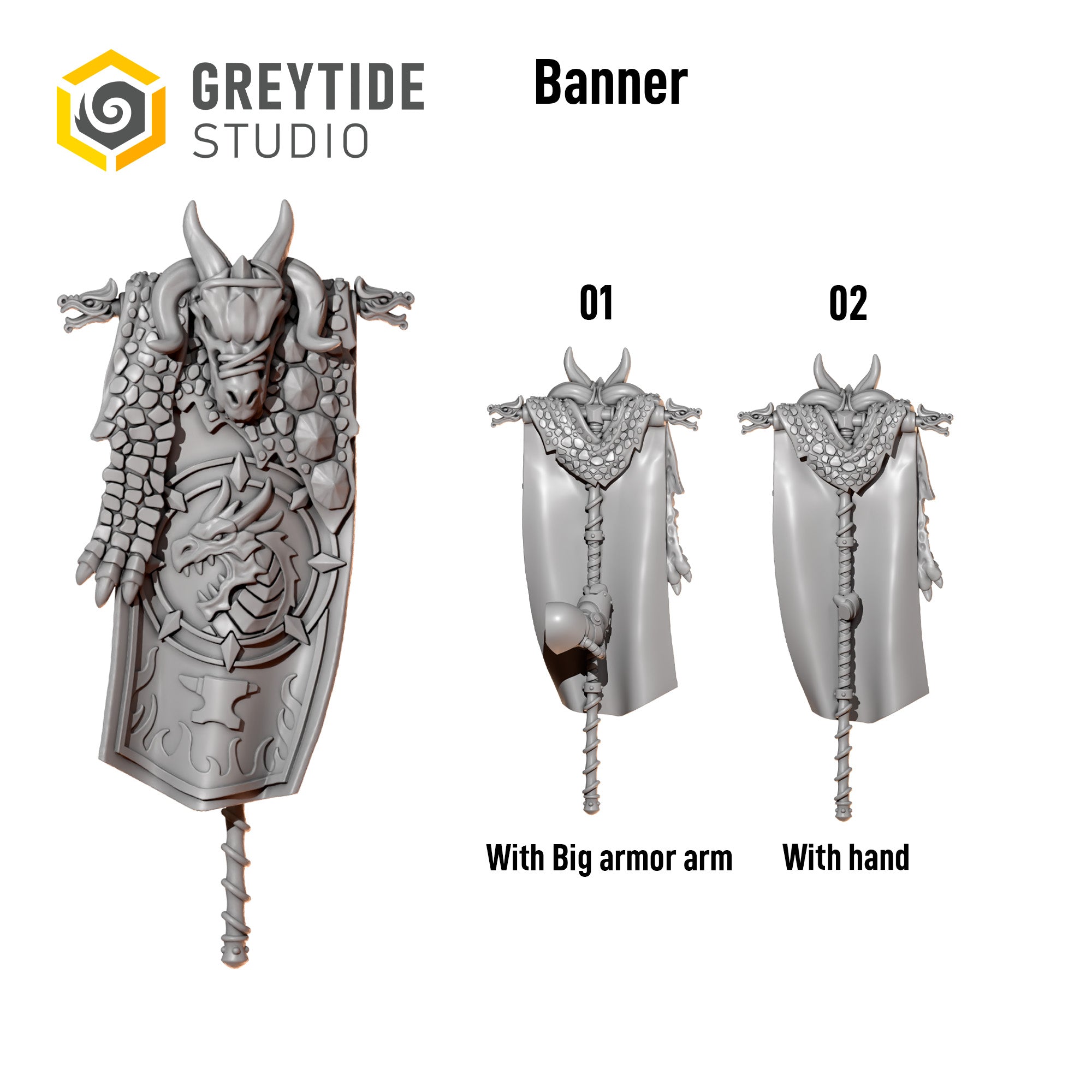 Image of the set of Anvil Wardens - 1x Banner - by Seaside Crow