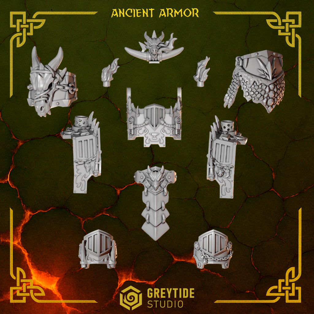 Image of the set of Anvil Wardens - Ancient Armor Upgrade Kit - by Seaside Crow