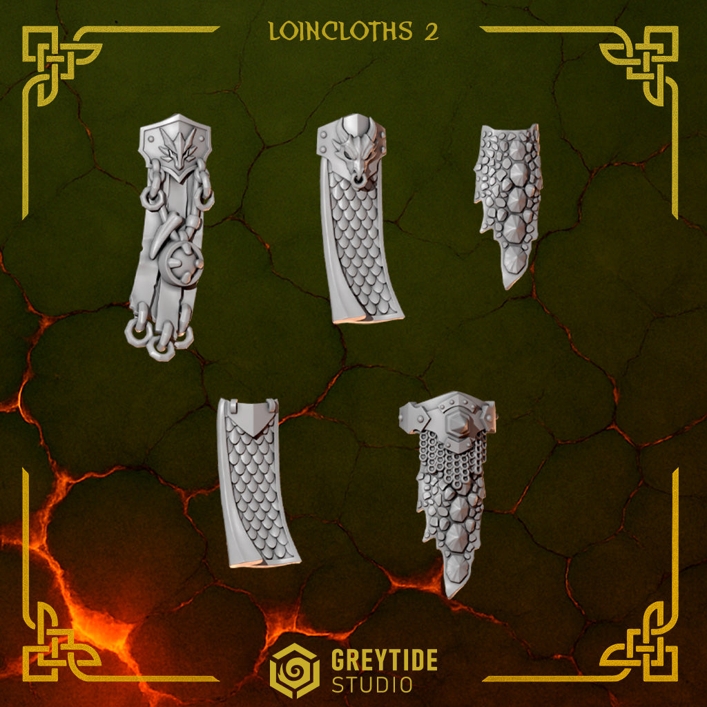 Image of the set of Anvil Wardens - 5x Loincloth - by Seaside Crow