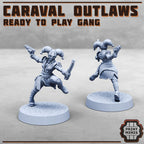 Jester ganger side stepping with pistol and chainsword