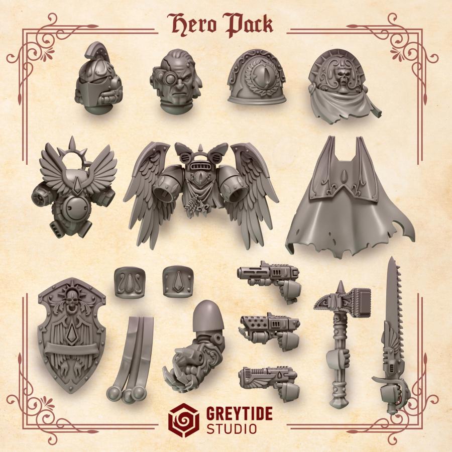 Image of the set of Crimson Lords - Hero Pack Upgrade Kit - by Seaside Crow