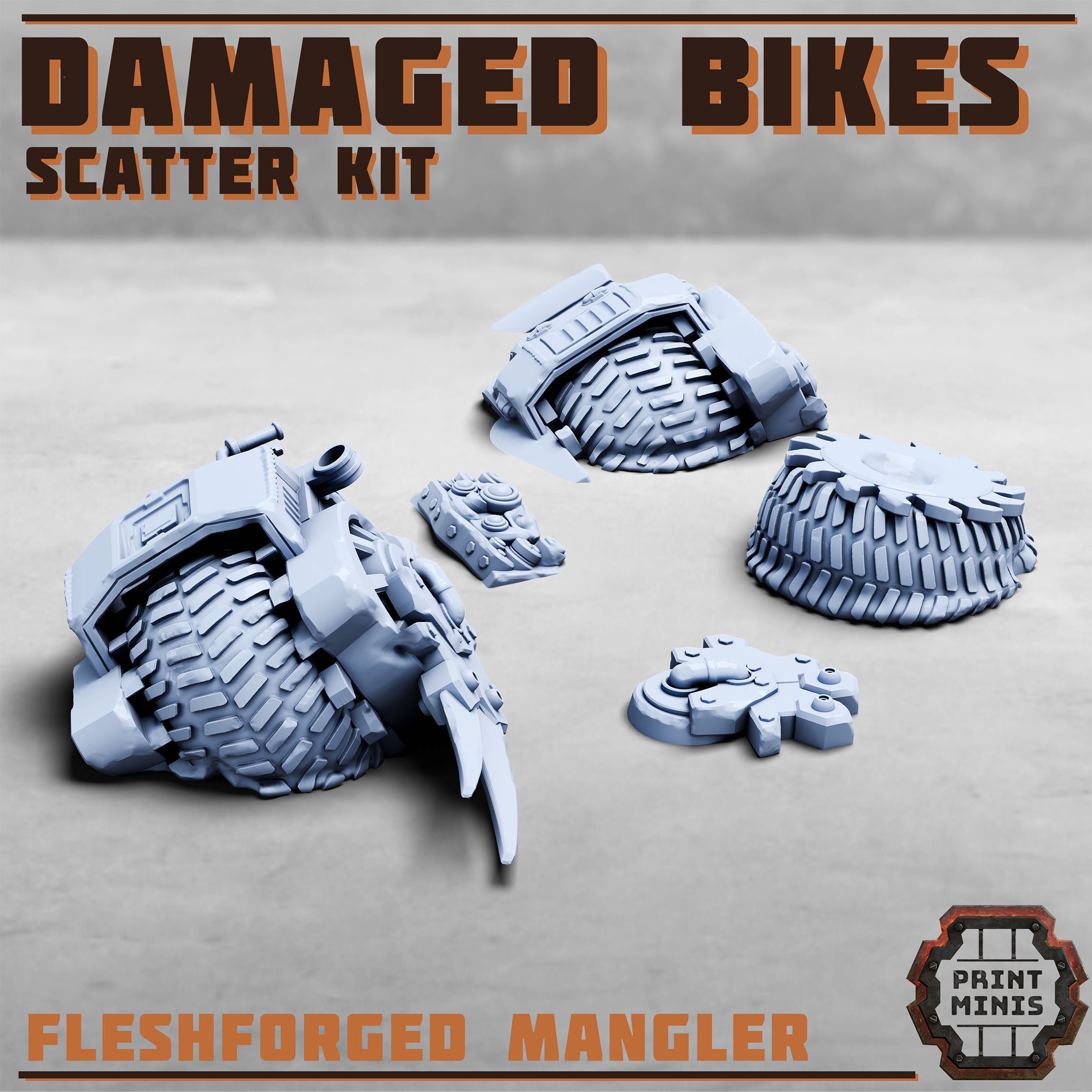 Stack City - Crashed Bike Scatter Pieces (x11)