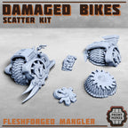 Image of the set of Stack City - Crashed Bike Scatter Pieces (x11) - by Seaside Crow