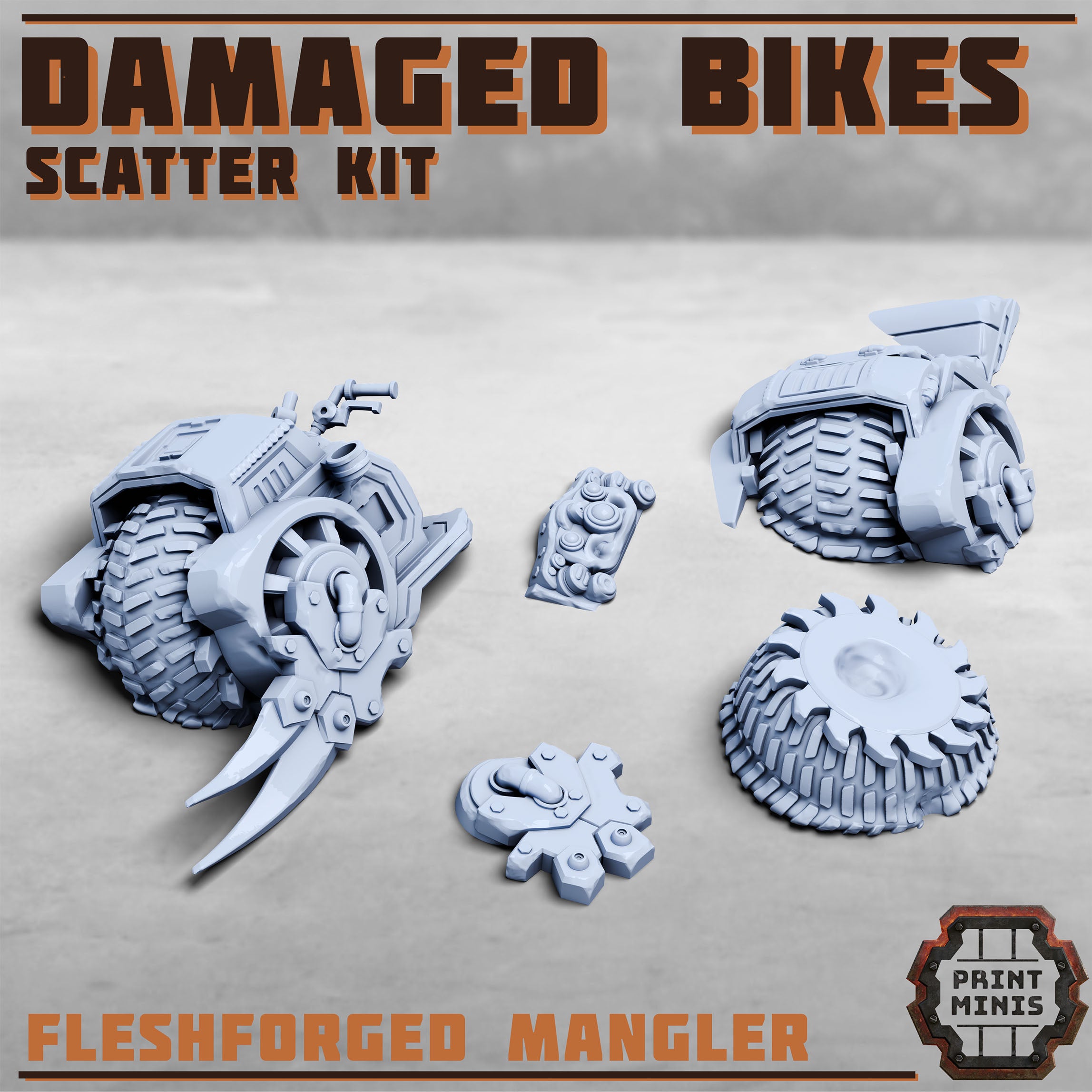 Stack City - Crashed Bike Scatter Pieces (x11)