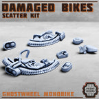 Image of the set of Stack City - Crashed Bike Scatter Pieces (x11) - by Seaside Crow