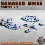 Image of the set of Stack City - Crashed Bike Scatter Pieces (x11) - by Seaside Crow