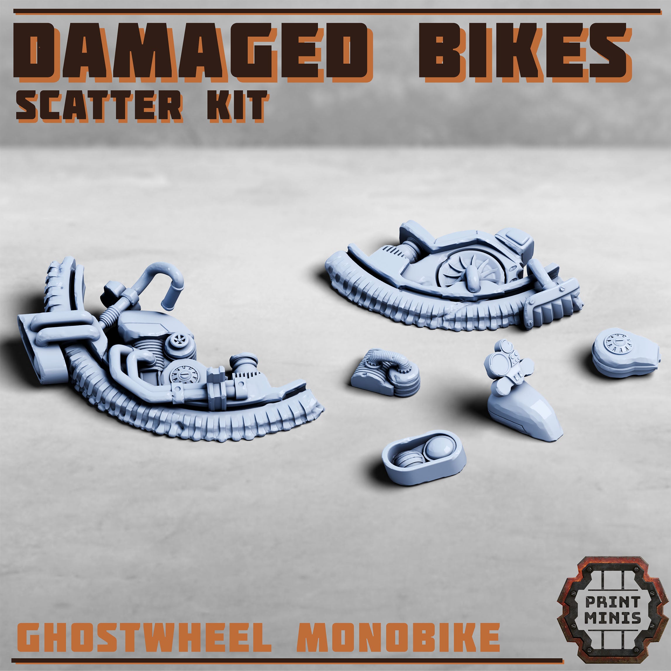 Stack City - Crashed Bike Scatter Pieces (x11)