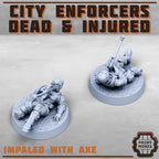 Image of the set of Enforcers - 6x Dead and Injured - by Seaside Crow