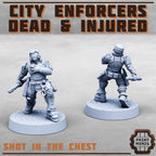 Image of the set of Enforcers - 6x Dead and Injured - by Seaside Crow
