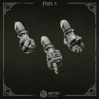 Image of the set of Eternal Pilgrims - 5x Power Fists - by Seaside Crow