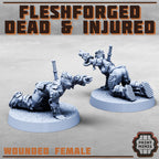 Image of the set of Fleshforged Gang - 8x Dead and Injured - by Seaside Crow