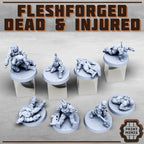 Image of the set of Fleshforged Gang - 8x Dead and Injured - by Seaside Crow