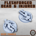 Image of the set of Fleshforged Gang - 8x Dead and Injured - by Seaside Crow