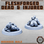 Image of the set of Fleshforged Gang - 8x Dead and Injured - by Seaside Crow
