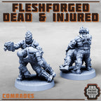 Image of the set of Fleshforged Gang - 8x Dead and Injured - by Seaside Crow