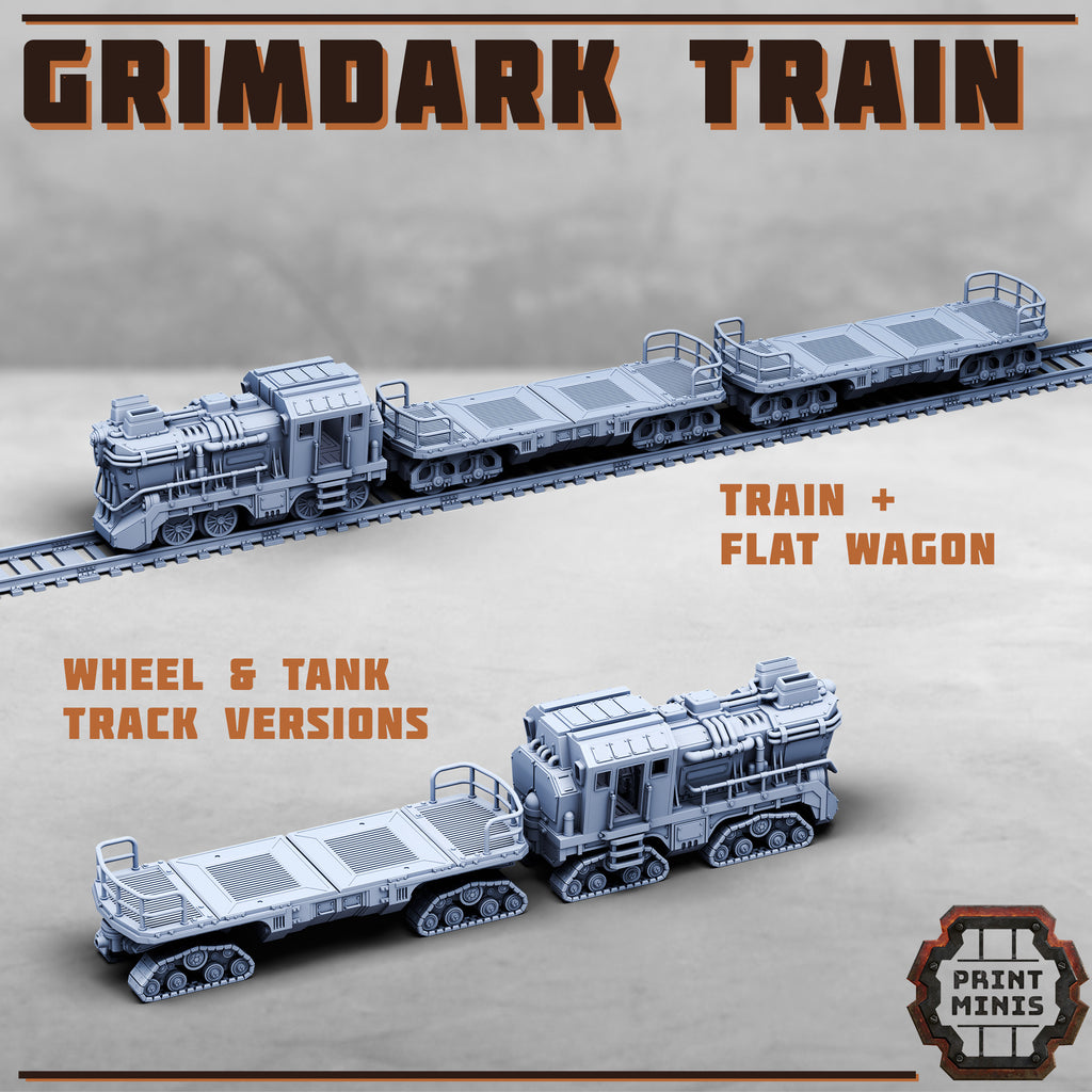 Image of the set of Stack City - Grimdark Train - by Seaside Crow