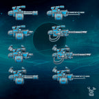 Image of the set of Scylla Legion - 5x Heavy Guns - by Seaside Crow