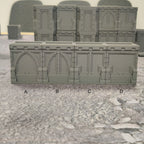 Image of the set of Risor District - 4x Mortalis Walls / Columns - by Seaside Crow