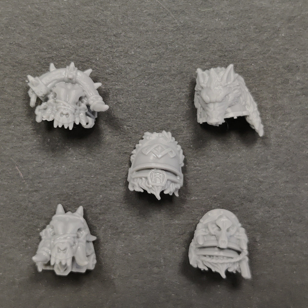Image of the set of Primal Hounds - 5x Shoulder Pads - by Seaside Crow