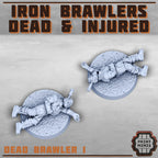 Image of the set of Iron Brawlers - 6x Dead and Injured - by Seaside Crow