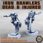 Image of the set of Iron Brawlers - 6x Dead and Injured - by Seaside Crow