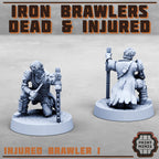 Image of the set of Iron Brawlers - 6x Dead and Injured - by Seaside Crow