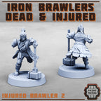 Image of the set of Iron Brawlers - 6x Dead and Injured - by Seaside Crow