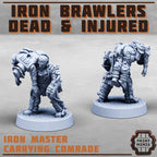 Image of the set of Iron Brawlers - 6x Dead and Injured - by Seaside Crow
