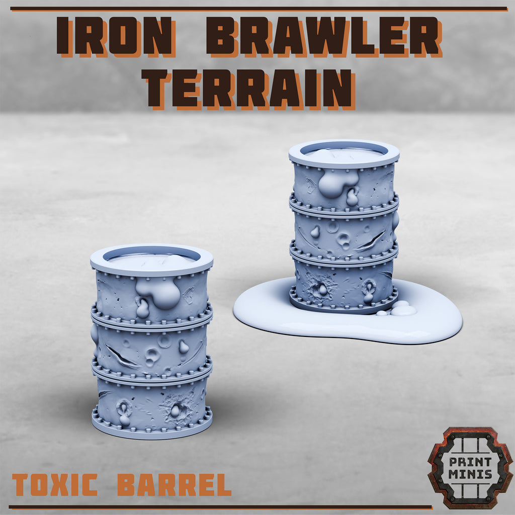 Toxic barrel, includes a toxic pool to place it on.