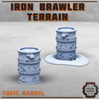 Toxic barrel, includes a toxic pool to place it on.