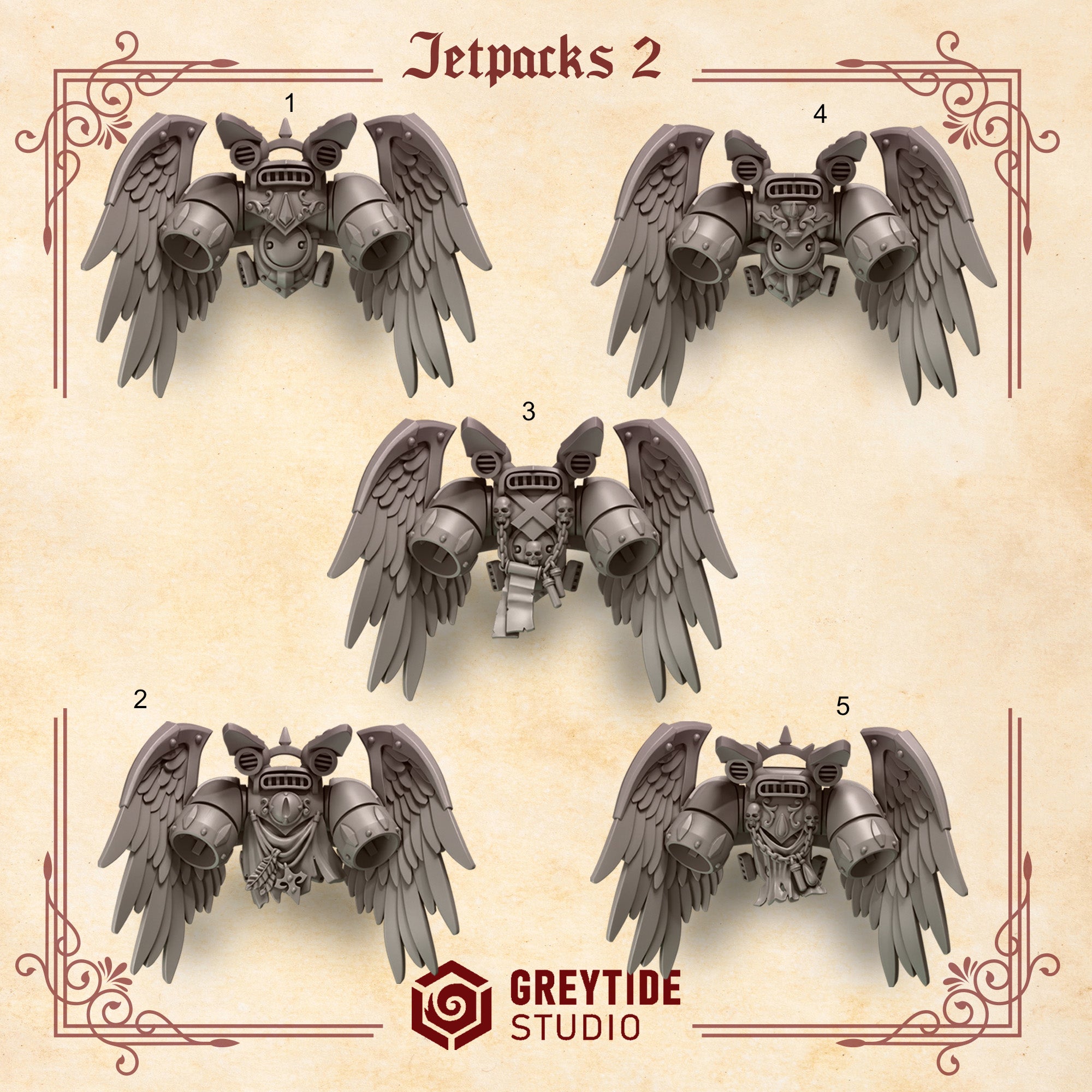 Crimson Lords - 5x Winged Jump Packs