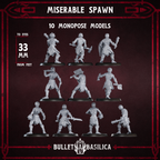 Image of the set of Bullet Basilica - x10 Miserable Spawn (Pre-Assembled) - by Seaside Crow