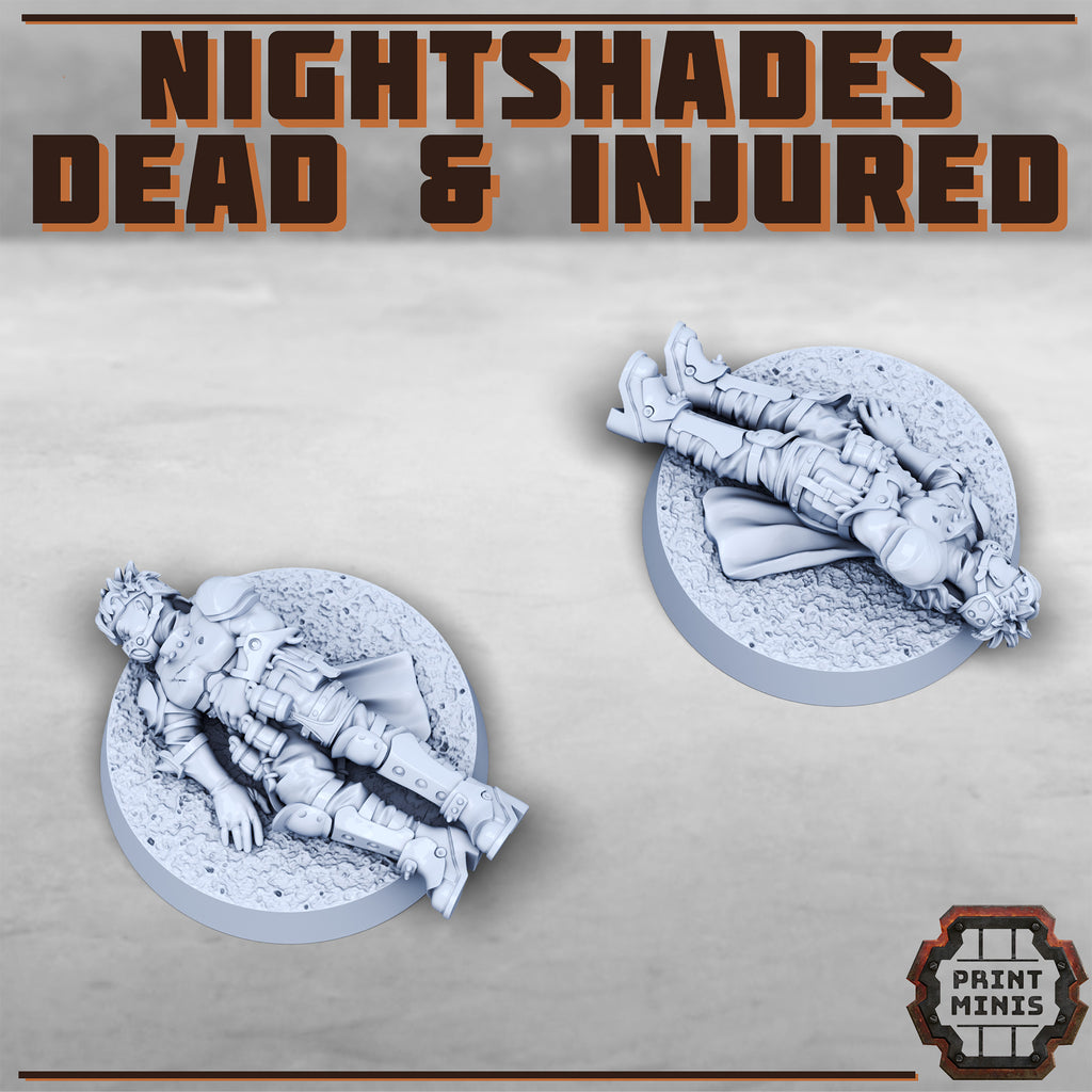 Dead female ganger lying on side