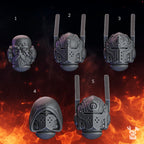 Image of the set of Aeternum Knights - 5x Helmets - by Seaside Crow