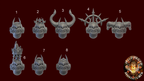 Image of the set of Prophets of Ruin - 5x Helmets - by Seaside Crow
