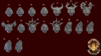 Image of the set of Prophets of Ruin - 5x Helmets - by Seaside Crow