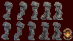 Image of the set of Legion of Iron - 5x Bionic Radiator Bodies - by Seaside Crow