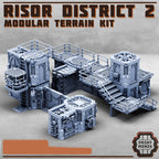 Image of the set of Risor District - 4x Mortalis Walls / Columns - by Seaside Crow