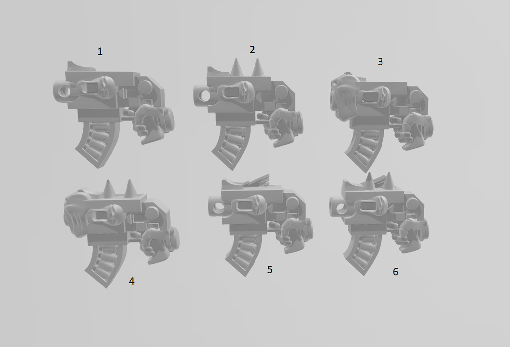 Image of the set of Sensual Sadists - 5x Sadist Bolt Pistols - by Seaside Crow