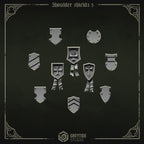 Image of the set of Eternal Pilgrims - Shoulder Shield Set - by Seaside Crow