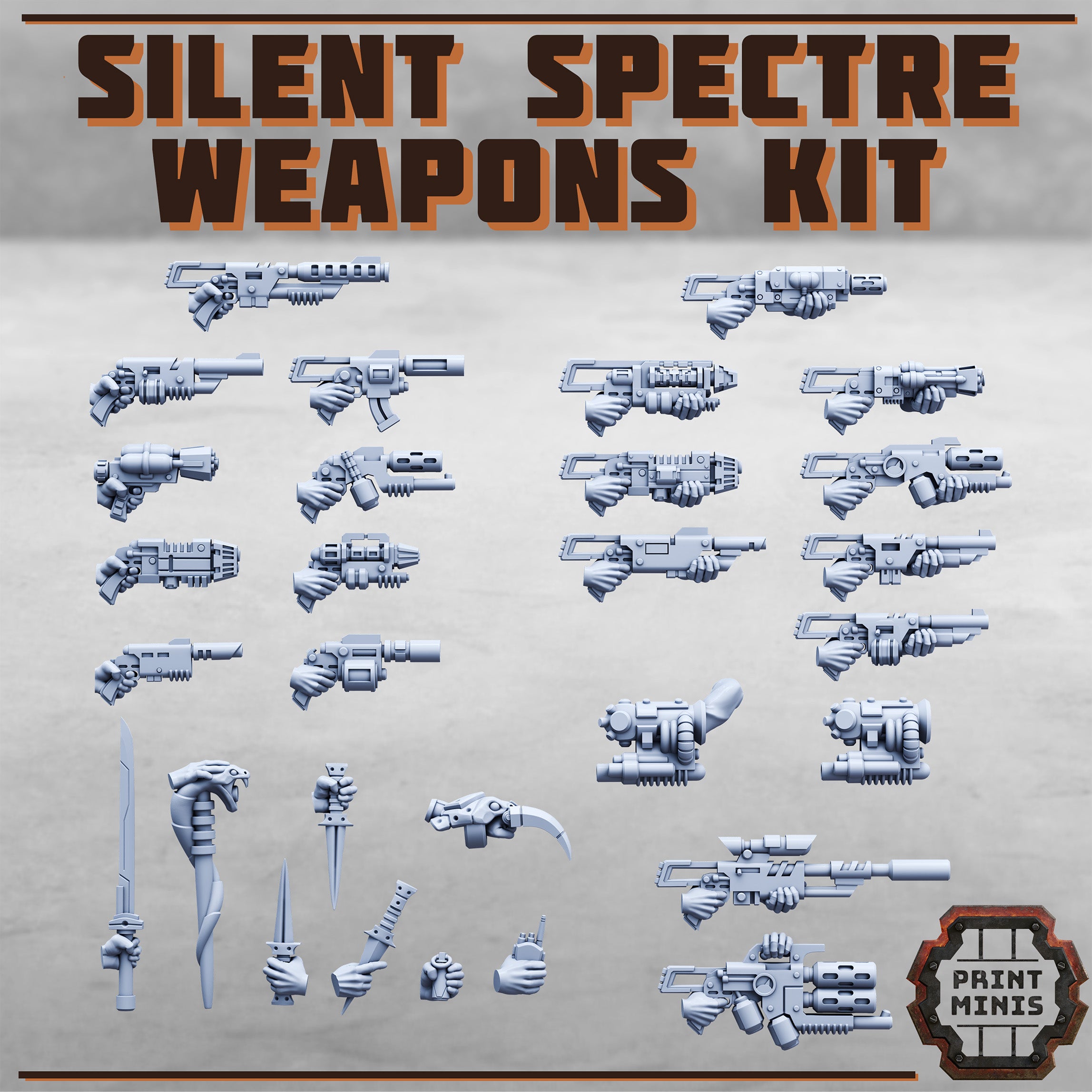 Silent Spectres - Weapons Kit (x29)