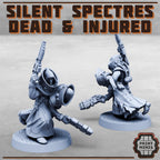 Image of the set of Silent Spectres - 6x Dead and Injured - by Seaside Crow