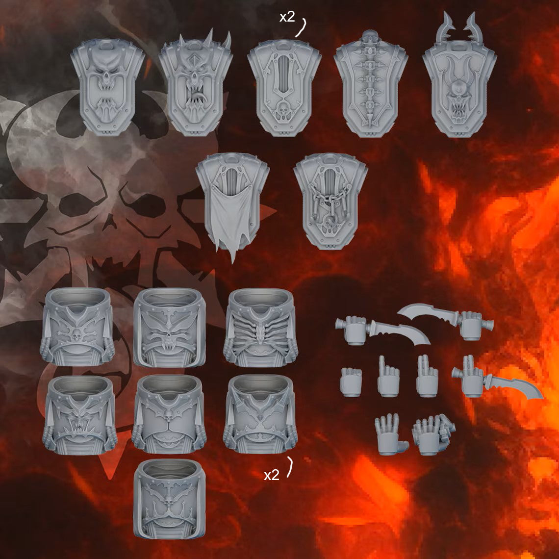 Image of the set of Indivisible Legion - 8x Tactical Upper Body - by Seaside Crow
