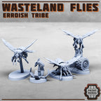 Large monster flies in the cyberpunk gang ash wastes.