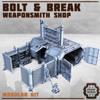 Image of the set of Stack City - Weaponsmith Shop - by Seaside Crow