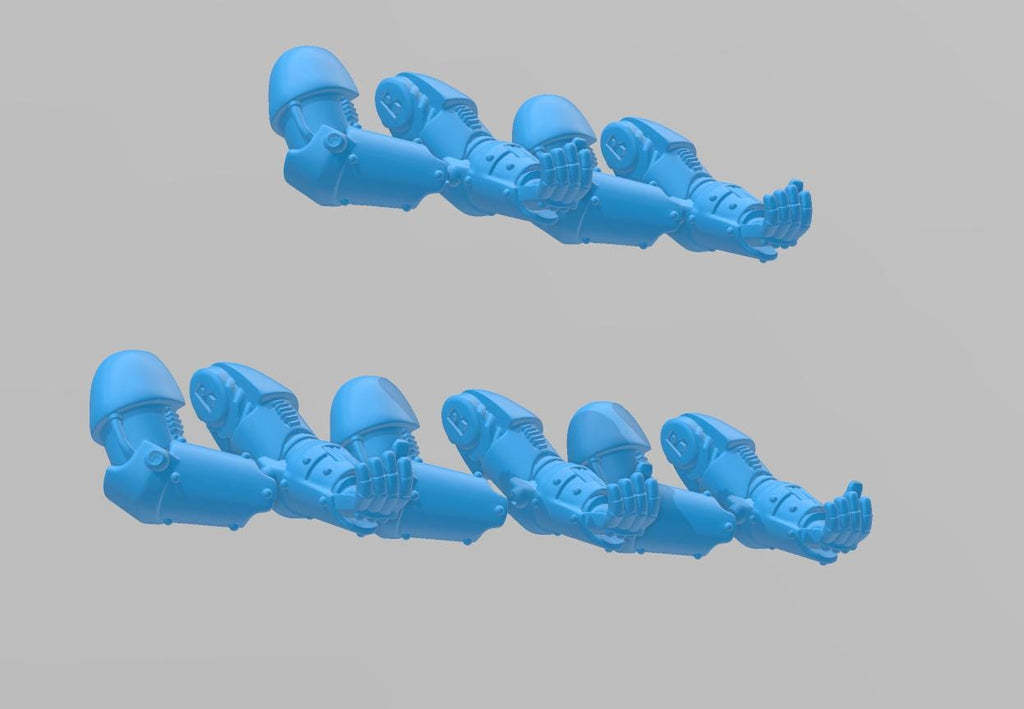 Image of the set of Heresy Bits - 5x Pairs (10x total) Mk4 Arms - by Seaside Crow