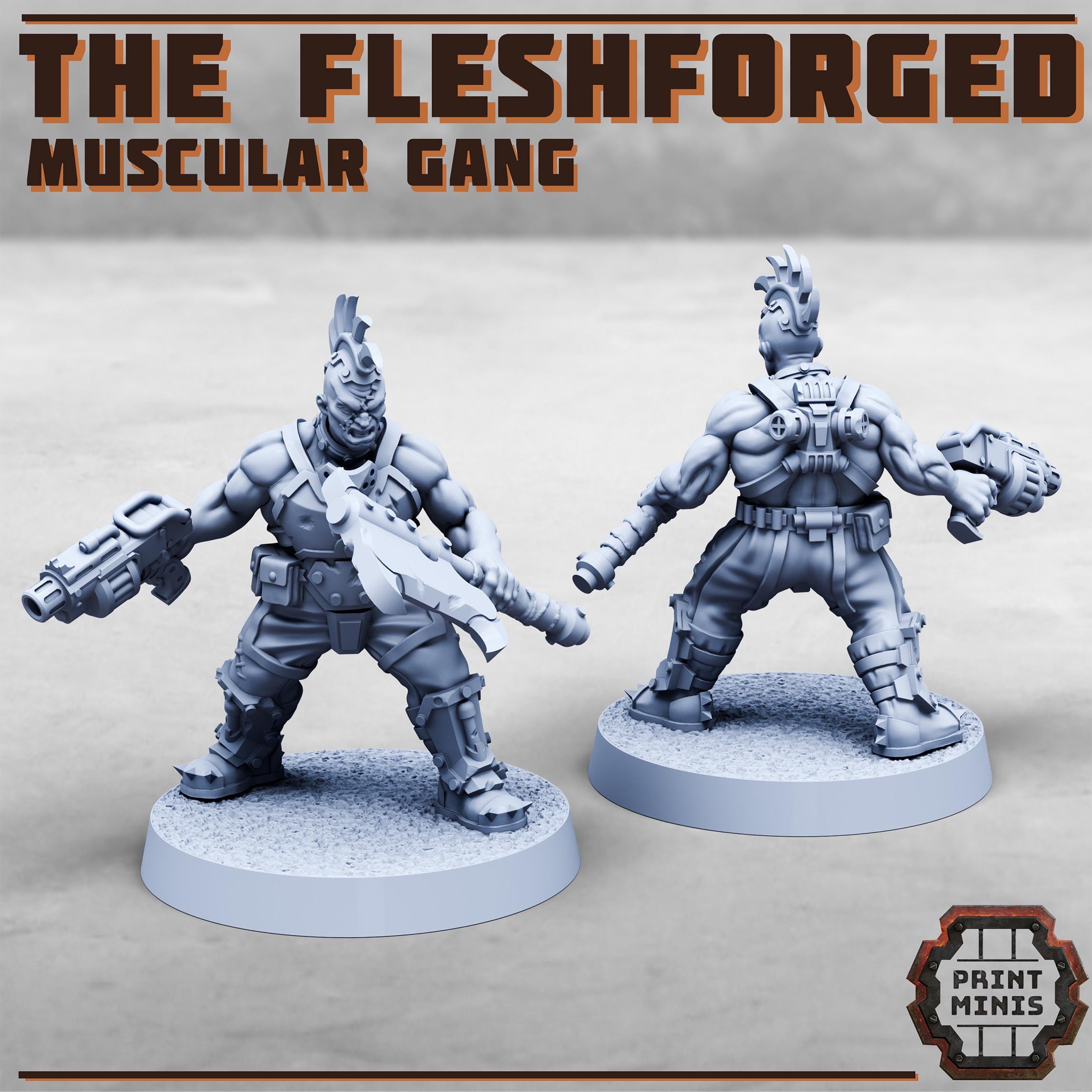 Image of the set of Fleshforged Gang - x12 Gangers - by Seaside Crow