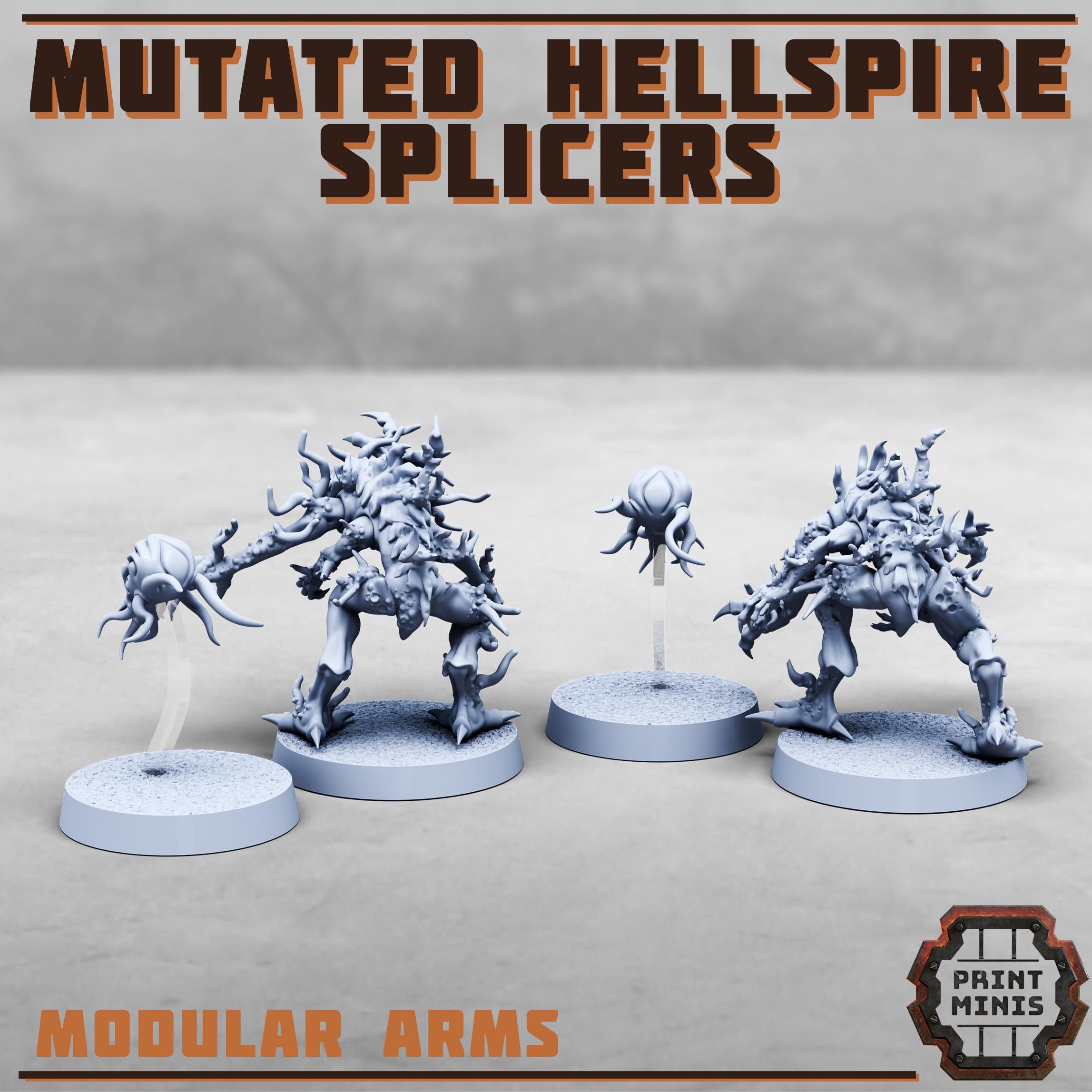 Image of the set of Stack City - x4 Mutated Hellspire Splicers - by Seaside Crow