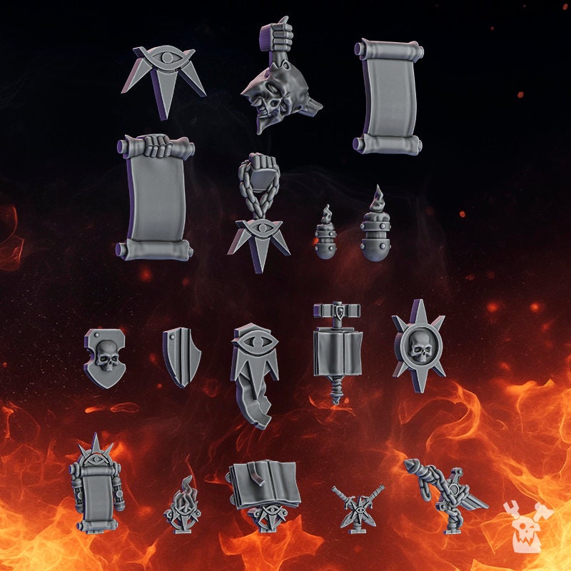 Image of the set of Aeternum Wardens - Decor Set (x17!) - by Seaside Crow