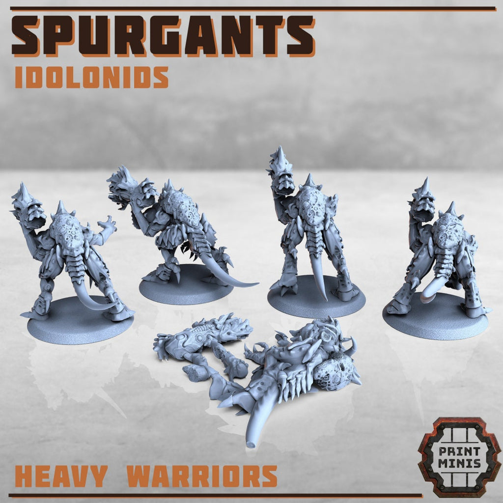 Image of the set of Idolonids Aliens - x5 Spurgants (+1 Dead) - by Seaside Crow